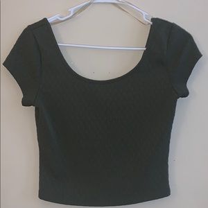 olive crop top